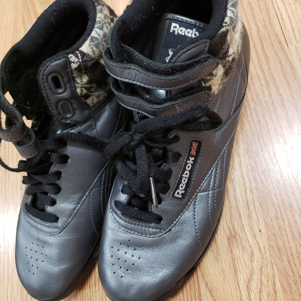 Reebok Freestyle Hi black metallic 9 Medium women
